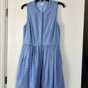 J by J Crew Blue Eyelet Lace Dress